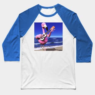 Stringed Flamingo Beeeeeach Baseball T-Shirt